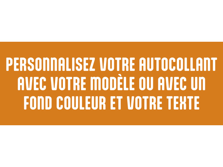 Autocollant PERSONNALISATION