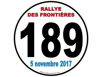 Rally number modèle 2