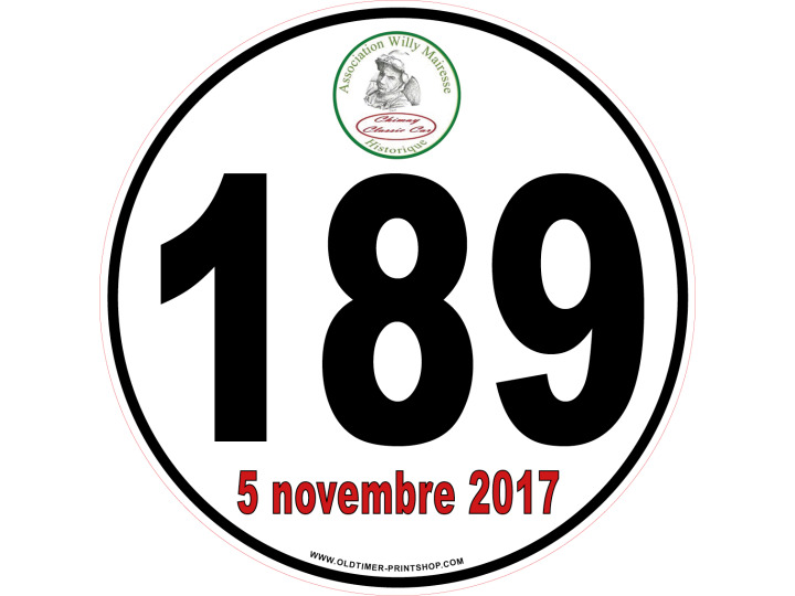 Rally number modèle 3