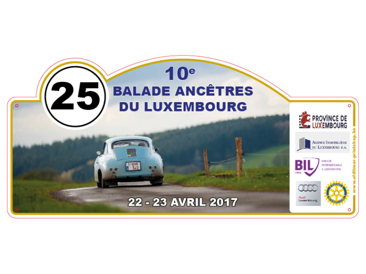 Rally plate modèle 1